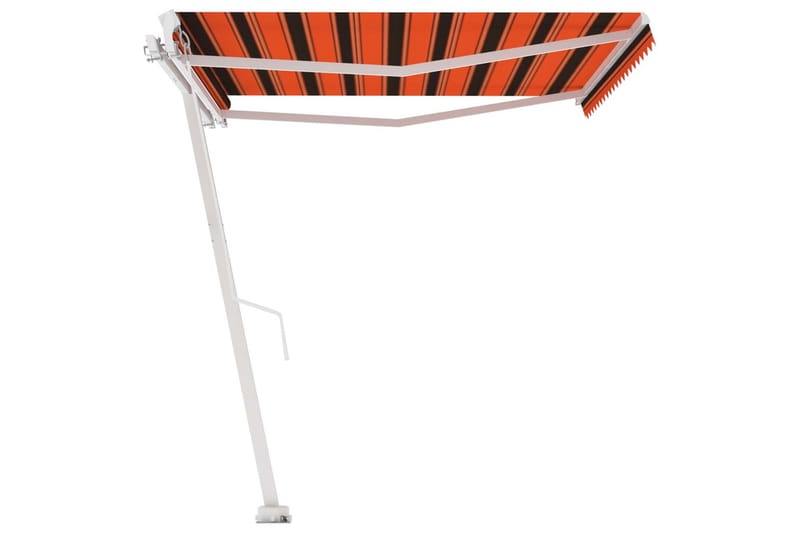 Fristående markis manuellt infällbar 400x300 cm orange/brun - Orange - Utemöbler - Solskydd - Markiser - Balkongmarkis