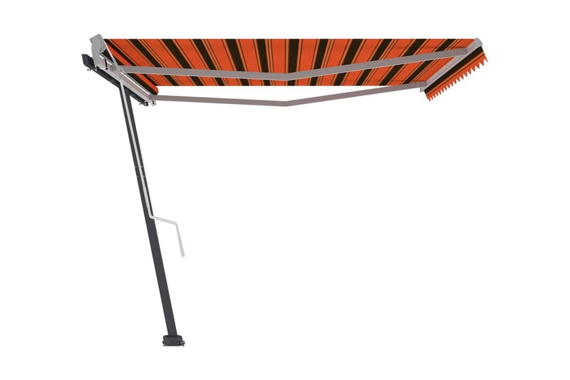 Fristående markis manuellt infällbar 400x300 cm orange/brun - Orange - Fönstermarkis - Markiser