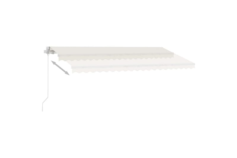 Fristående markis manuellt infällbar 450x350 cm gräddvit - Vit - Utemöbler - Solskydd - Markiser - Balkongmarkis