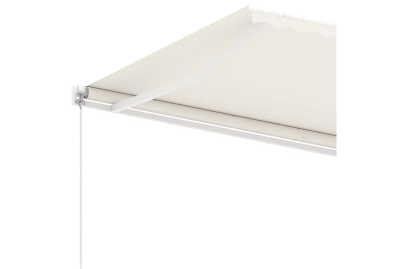 Fristående markis manuellt infällbar 450x350 cm gräddvit - Vit - Utemöbler - Solskydd - Markiser - Balkongmarkis