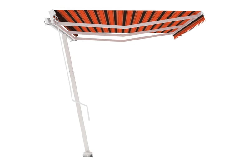 Fristående markis manuellt infällbar 600x300 cm orange/brun - Orange - Utemöbler - Solskydd - Markiser - Balkongmarkis