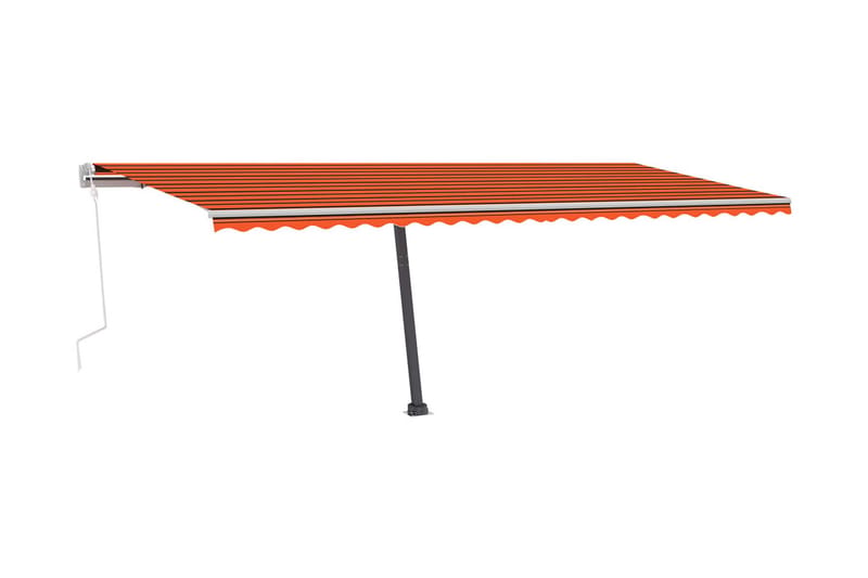 Fristående markis manuellt infällbar 600x300 cm orange/brun - Orange - Utemöbler - Solskydd - Markiser - Fönstermarkis