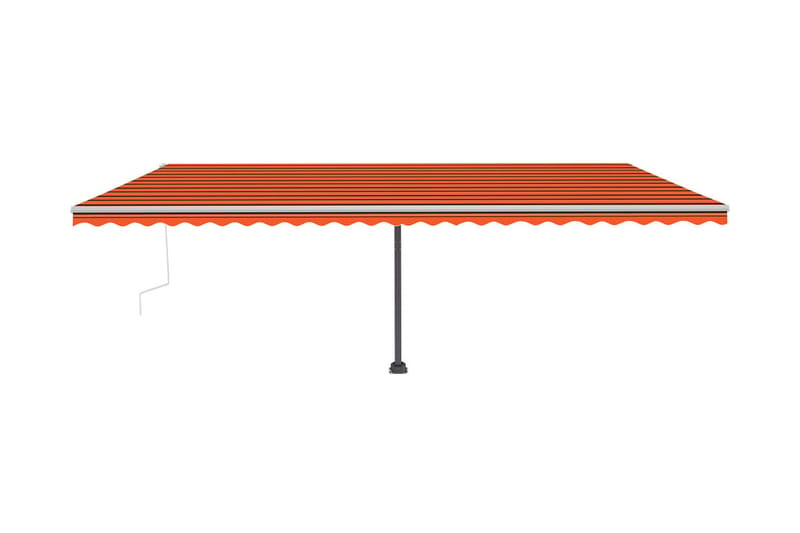 Fristående markis manuellt infällbar 600x300 cm orange/brun - Orange - Fönstermarkis - Markiser