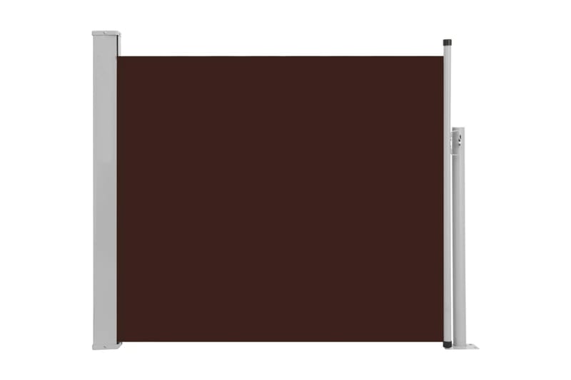 Infällbar sidomarkis 100x300 cm brun - Brun - Balkongmarkis - Markiser - Sidomarkis - Balkongskydd & insynsskydd balkong