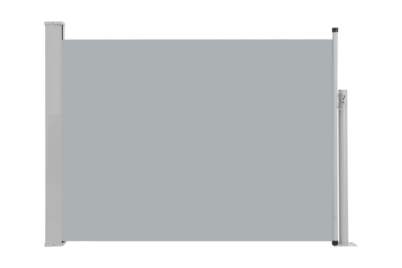 Infällbar sidomarkis 100x500 cm grå - Grå - Balkongmarkis - Markiser - Sidomarkis - Balkongskydd & insynsskydd balkong