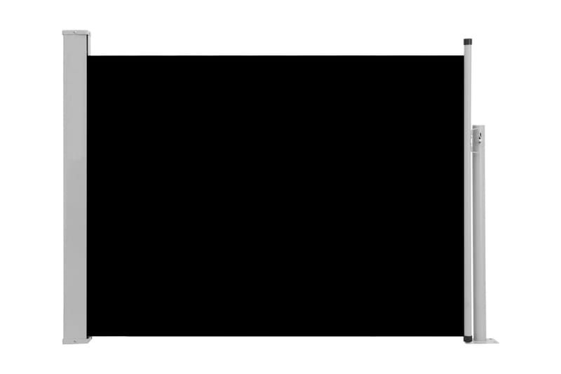 Infällbar sidomarkis 100x500 cm svart - Svart - Balkongmarkis - Markiser - Sidomarkis - Balkongskydd & insynsskydd balkong