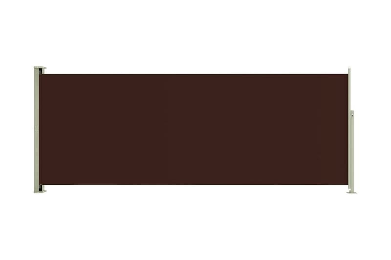 Infällbar sidomarkis 117x300 cm brun - Brun - Balkongmarkis - Markiser - Sidomarkis - Balkongskydd & insynsskydd balkong