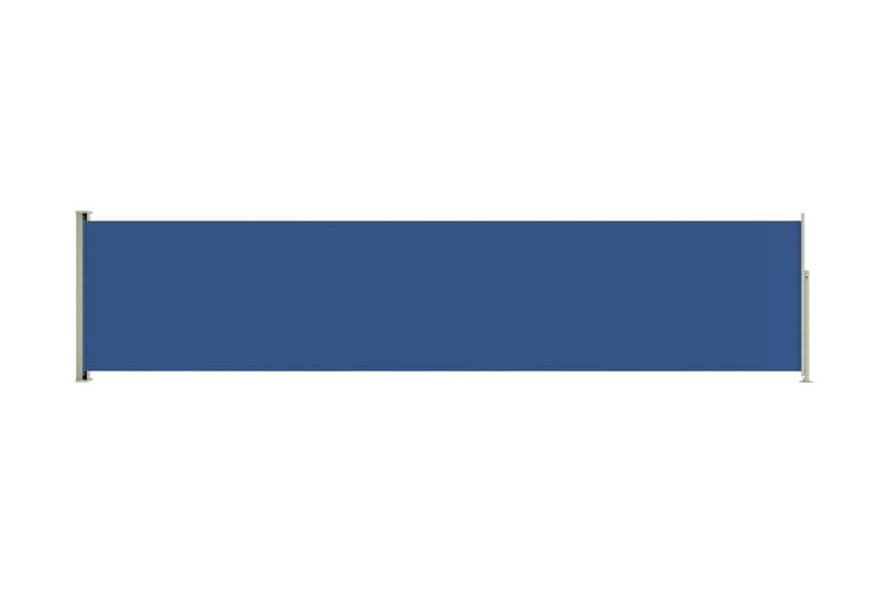 Infällbar sidomarkis 117x500 cm blå - Blå - Balkongmarkis - Markiser - Sidomarkis - Balkongskydd & insynsskydd balkong