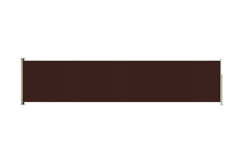 Infällbar sidomarkis 117x500 cm brun - Brun - Balkongmarkis - Markiser - Sidomarkis - Balkongskydd & insynsskydd balkong