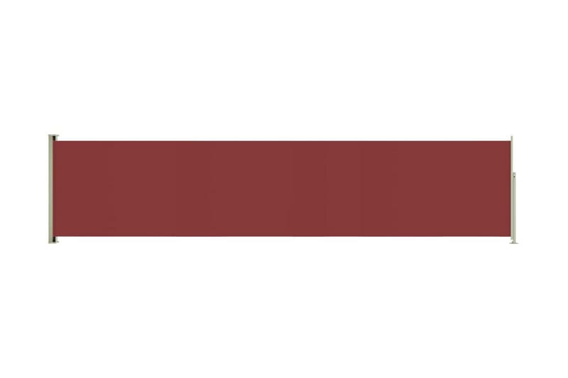 Infällbar sidomarkis 117x500 cm röd - Röd - Balkongmarkis - Markiser - Sidomarkis - Balkongskydd & insynsskydd balkong