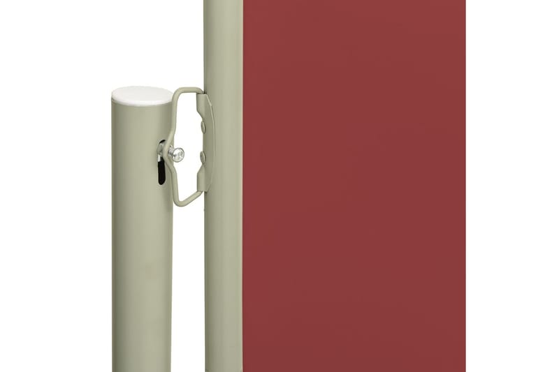 Infällbar sidomarkis 117x500 cm röd - Röd - Balkongmarkis - Markiser - Sidomarkis - Balkongskydd & insynsskydd balkong