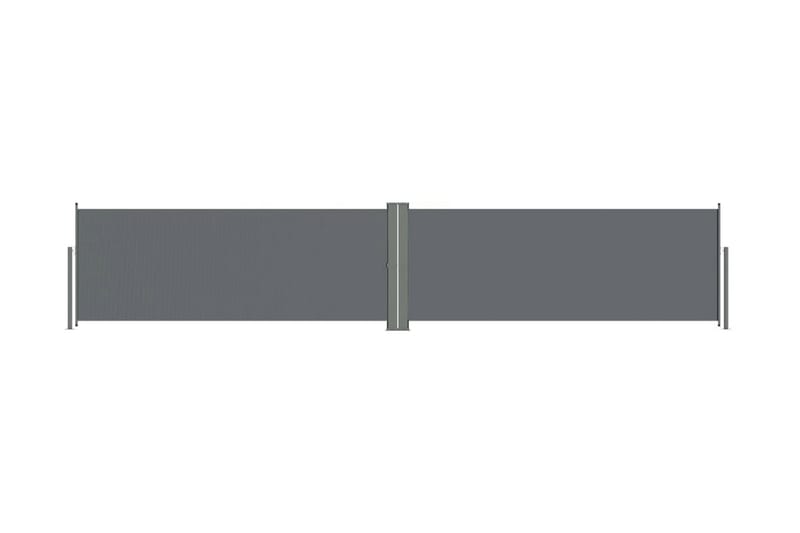 Infällbar sidomarkis 117x600 cm antracit - Grå - Markiser - Balkongmarkis - Balkongskydd & insynsskydd balkong - Sidomarkis