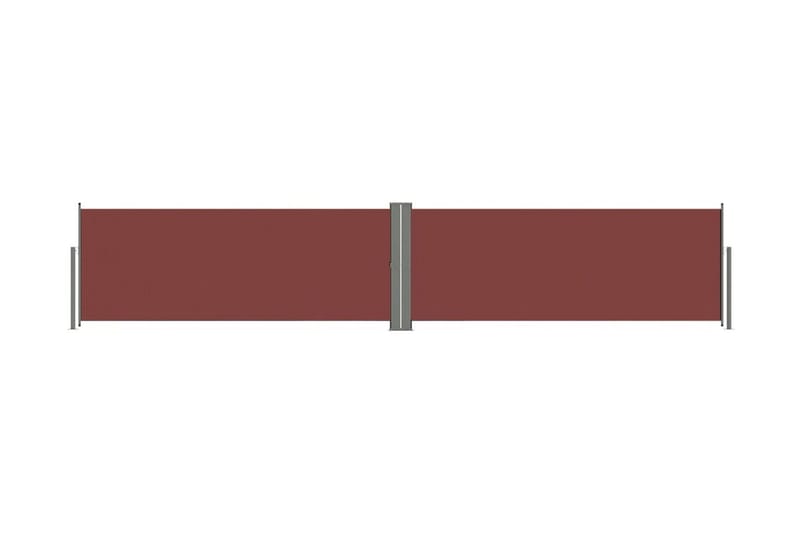 Infällbar sidomarkis 117x600 cm brun - Brun - Balkongmarkis - Markiser - Sidomarkis - Balkongskydd & insynsskydd balkong
