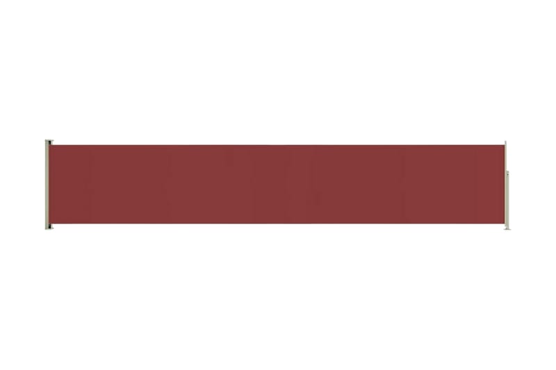 Infällbar sidomarkis 117x600 cm röd - Röd - Balkongmarkis - Markiser - Sidomarkis - Balkongskydd & insynsskydd balkong