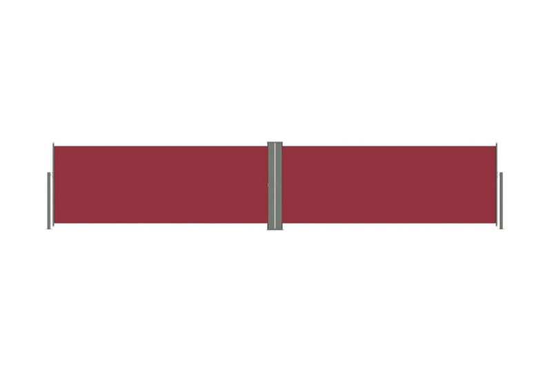 Infällbar sidomarkis 117x600 cm röd - Röd - Balkongmarkis - Markiser - Sidomarkis - Balkongskydd & insynsskydd balkong