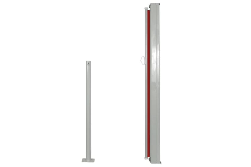 Infällbar sidomarkis 120x300 cm röd - Röd - Utemöbler - Solskydd - Markiser - Balkongmarkis