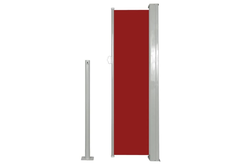 Infällbar sidomarkis 120x300 cm röd - Röd - Utemöbler - Solskydd - Markiser - Balkongmarkis