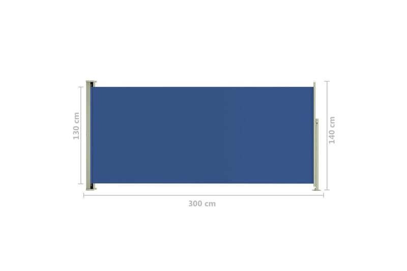 Infällbar sidomarkis 140x300 cm blå - Blå - Balkongmarkis - Markiser - Sidomarkis - Balkongskydd & insynsskydd balkong
