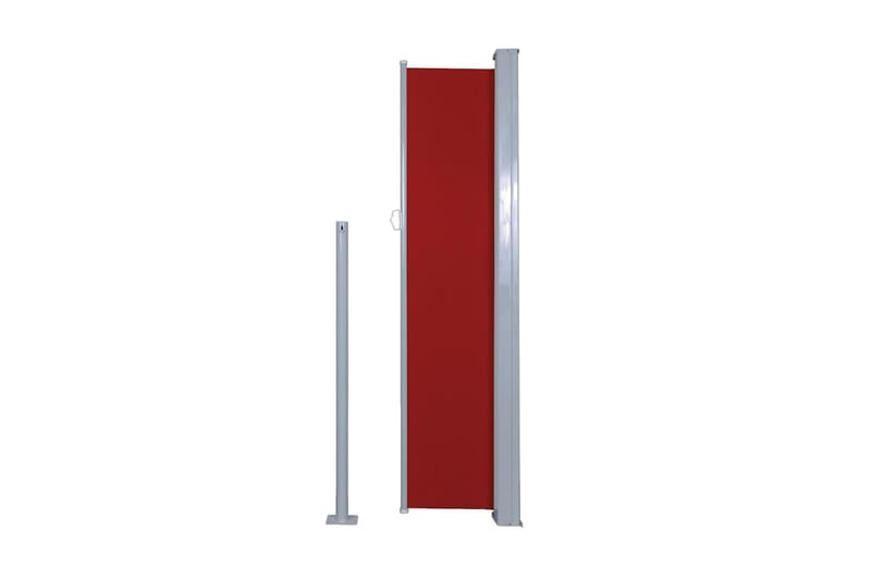 Infällbar sidomarkis 140x300 cm röd - Röd - Balkongmarkis - Markiser - Sidomarkis - Balkongskydd & insynsskydd balkong