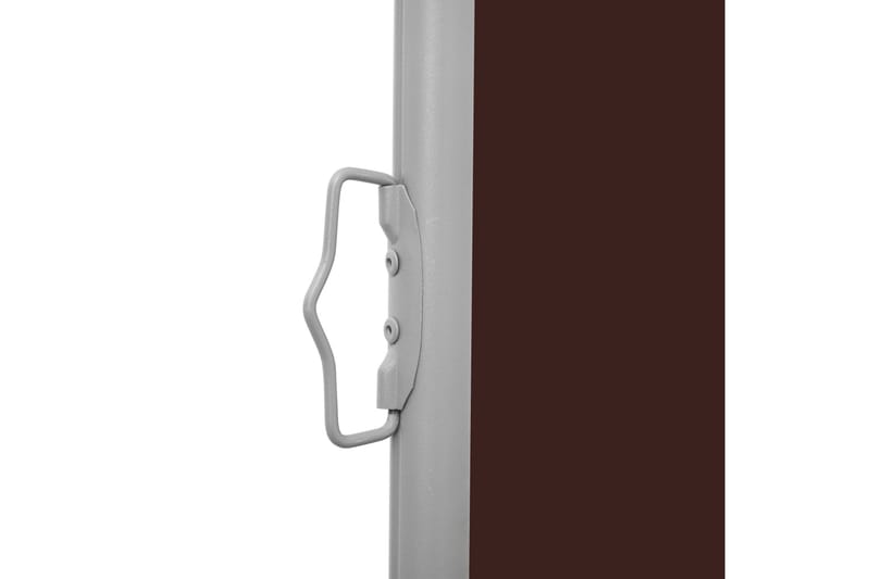 Infällbar sidomarkis 140x500 cm brun - Grå - Balkongmarkis - Markiser - Sidomarkis - Balkongskydd & insynsskydd balkong