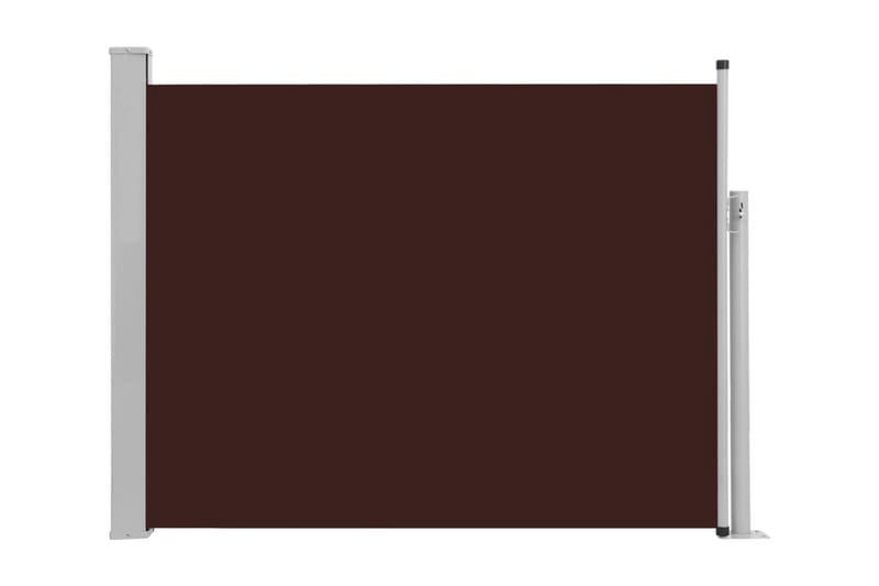Infällbar sidomarkis 140x500 cm brun - Grå - Utemöbler - Solskydd - Markiser - Balkongmarkis