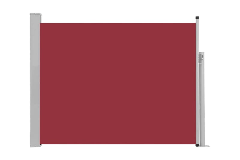 Infällbar sidomarkis 140x500 cm röd - Röd - Utemöbler - Solskydd - Markiser - Balkongmarkis