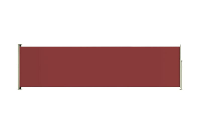 Infällbar sidomarkis 140x500 cm röd - Röd - Balkongmarkis - Markiser - Sidomarkis - Balkongskydd & insynsskydd balkong