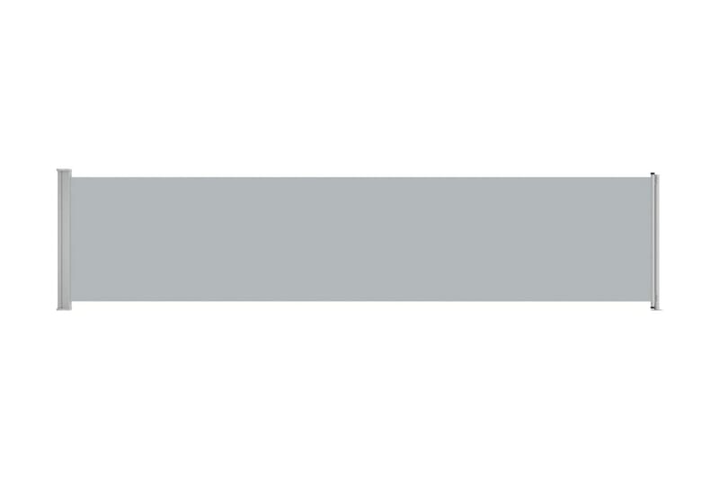 Infällbar sidomarkis 140x600 cm grå - Grå - Balkongmarkis - Markiser - Sidomarkis - Balkongskydd & insynsskydd balkong
