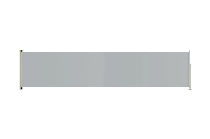 Infällbar sidomarkis 140x600 cm grå - Grå - Markiser - Balkongmarkis - Balkongskydd & insynsskydd balkong - Sidomarkis