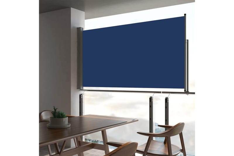 Infällbar sidomarkis 160x300 cm blå - Blå - Utemöbler - Solskydd - Markiser - Balkongmarkis