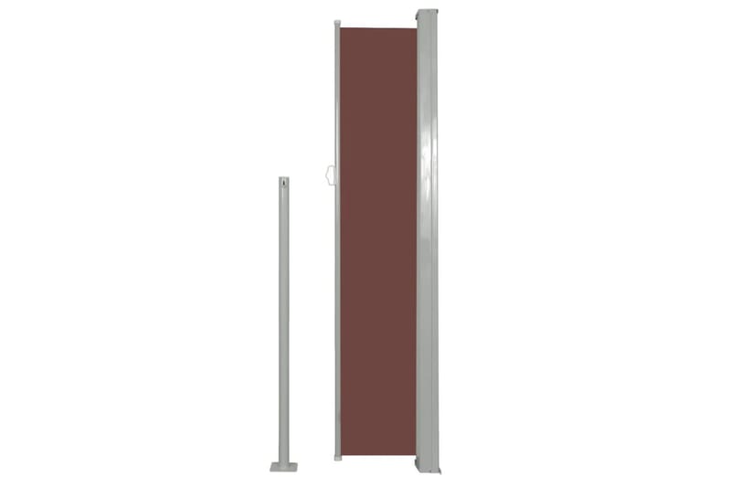 Infällbar sidomarkis 160x500 cm brun - Brun - Utemöbler - Solskydd - Markiser - Balkongmarkis