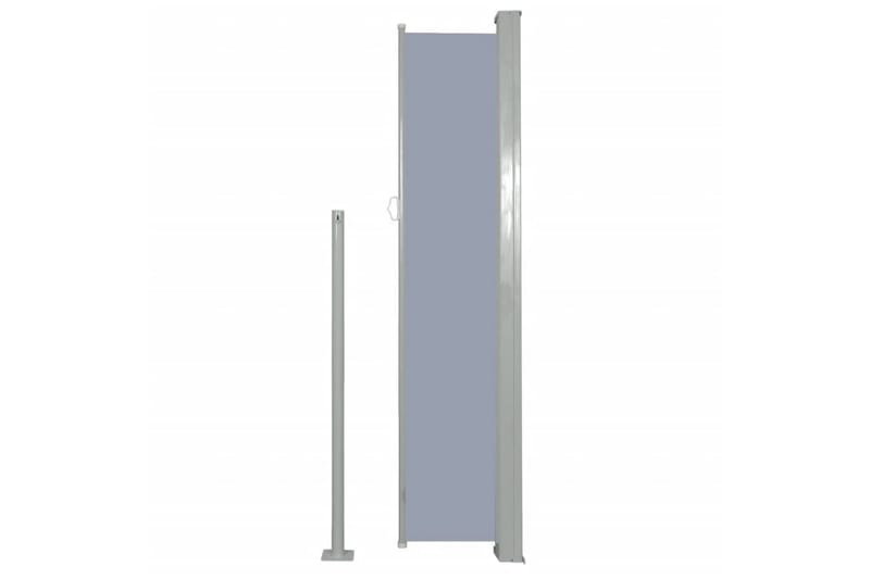 Infällbar sidomarkis 160x500 cm grå - Grå - Balkongmarkis - Markiser - Sidomarkis - Balkongskydd & insynsskydd balkong