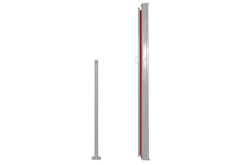 Infällbar sidomarkis 160x500 cm röd - Röd - Balkongmarkis - Markiser - Sidomarkis - Balkongskydd & insynsskydd balkong