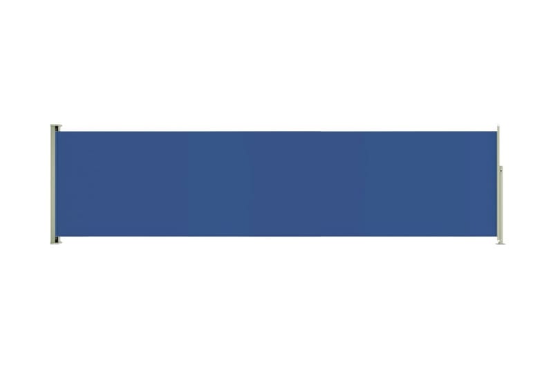 Infällbar sidomarkis 160x600 cm blå - Blå - Balkongmarkis - Markiser - Sidomarkis - Balkongskydd & insynsskydd balkong