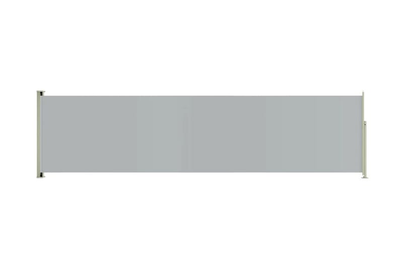 Infällbar sidomarkis 160x600 cm grå - Grå - Markiser - Balkongmarkis - Balkongskydd & insynsskydd balkong - Sidomarkis