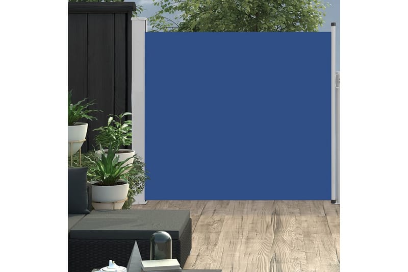 Infällbar sidomarkis 170x300 cm blå - Blå - Utemöbler - Solskydd - Markiser - Balkongmarkis