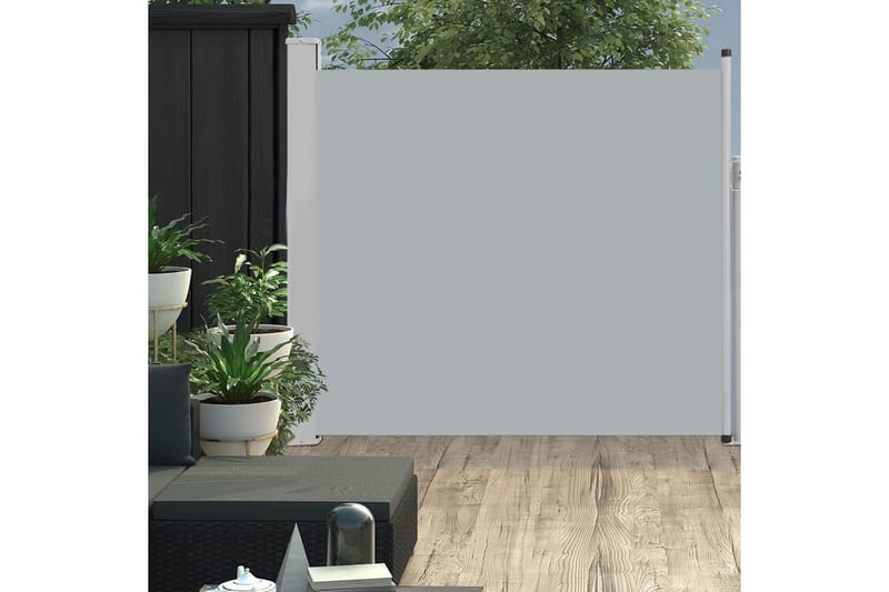 Infällbar sidomarkis 170x300 cm grå - Grå - Utemöbler - Solskydd - Markiser - Balkongmarkis