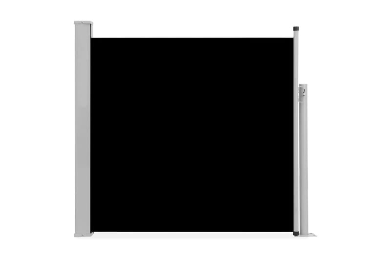Infällbar sidomarkis 170x300 cm svart - Svart - Balkongmarkis - Markiser - Sidomarkis - Balkongskydd & insynsskydd balkong