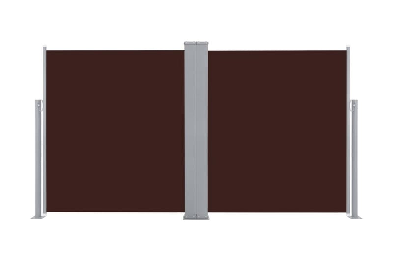 Infällbar sidomarkis 170x600 cm brun - Brun - Balkongmarkis - Markiser - Sidomarkis - Balkongskydd & insynsskydd balkong