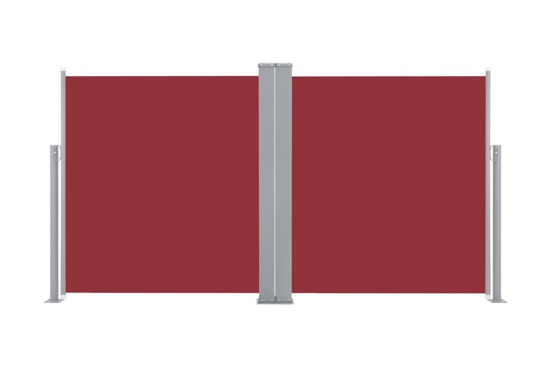 Infällbar sidomarkis 170x600 cm röd - Röd - Utemöbler - Solskydd - Markiser - Balkongmarkis