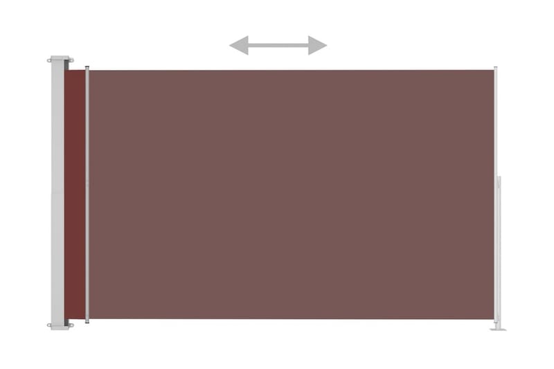 Infällbar sidomarkis 180x300 cm brun - Brun - Balkongmarkis - Markiser - Sidomarkis - Balkongskydd & insynsskydd balkong