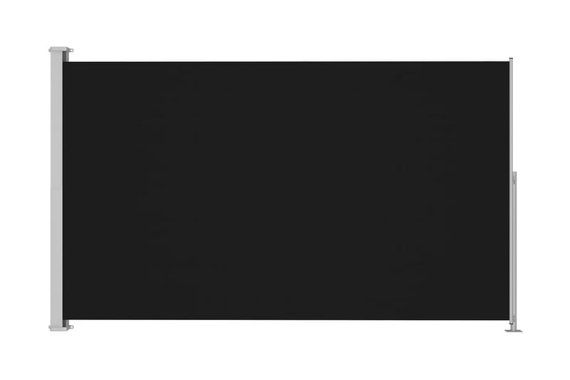 Infällbar sidomarkis 180x300 cm svart - Svart - Balkongmarkis - Markiser - Sidomarkis - Balkongskydd & insynsskydd balkong