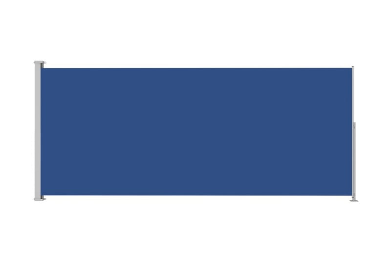 Infällbar sidomarkis 180x500 cm blå - Blå - Balkongmarkis - Markiser - Sidomarkis - Balkongskydd & insynsskydd balkong