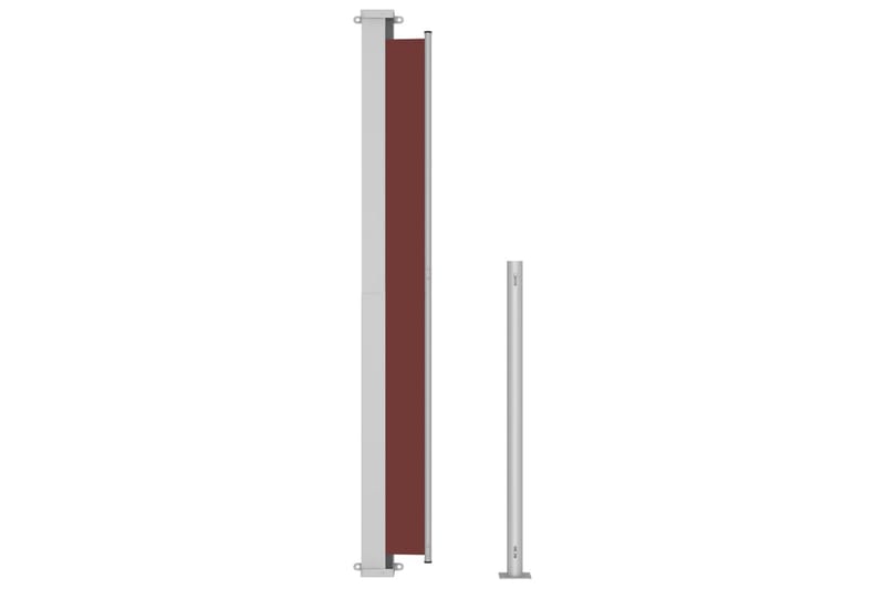 Infällbar sidomarkis 180x500 cm brun - Brun - Balkongmarkis - Markiser - Sidomarkis - Balkongskydd & insynsskydd balkong