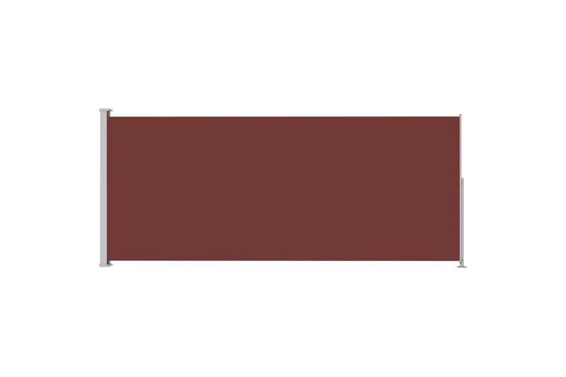 Infällbar sidomarkis 180x500 cm brun - Brun - Balkongmarkis - Markiser - Sidomarkis - Balkongskydd & insynsskydd balkong