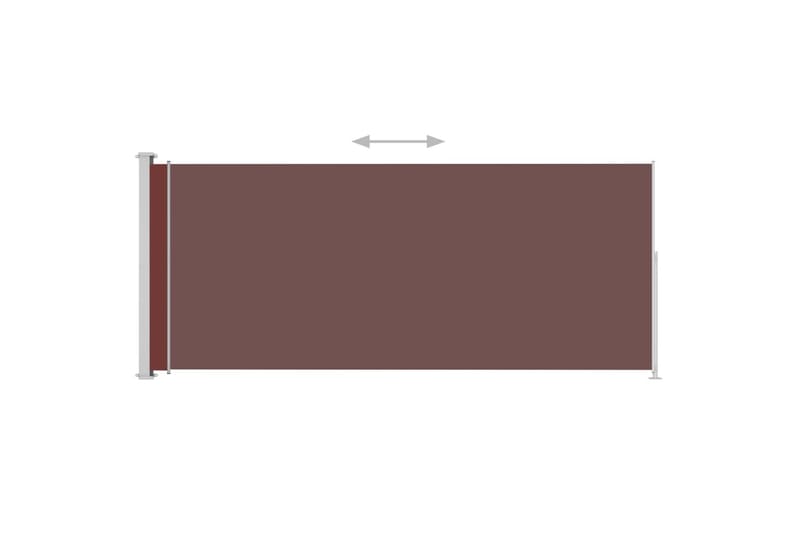 Infällbar sidomarkis 180x500 cm brun - Brun - Utemöbler - Solskydd - Markiser - Balkongmarkis