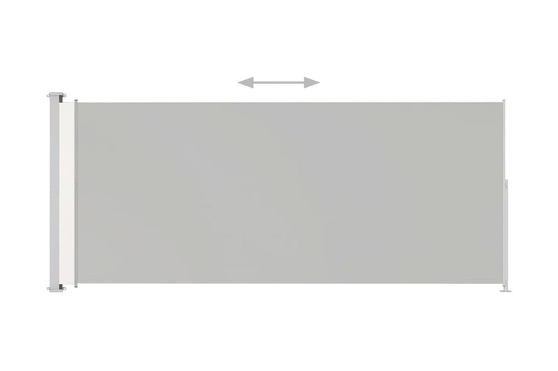Infällbar sidomarkis 180x500 cm gräddvit - Vit - Utemöbler - Solskydd - Markiser - Balkongmarkis