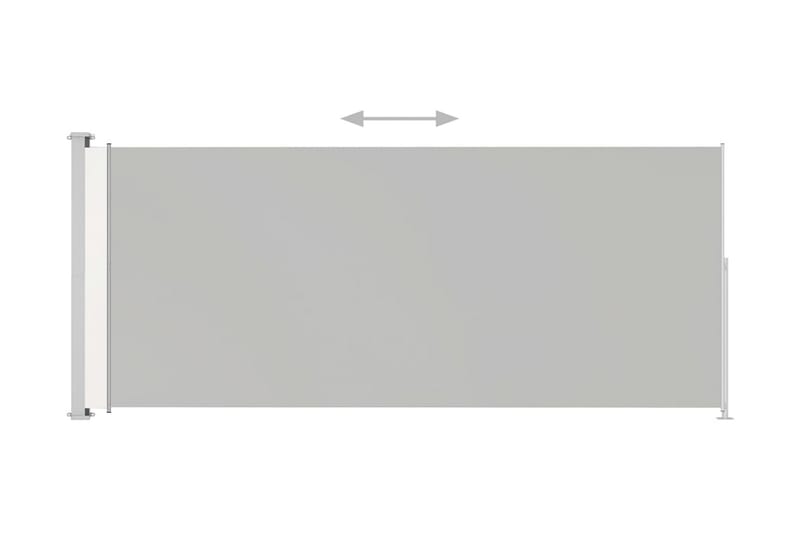 Infällbar sidomarkis 180x500 cm gräddvit - Vit - Balkongmarkis - Markiser - Sidomarkis - Balkongskydd & insynsskydd balkong