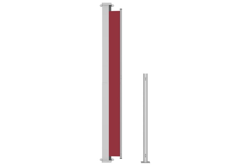 Infällbar sidomarkis 180x500 cm röd - Röd - Utemöbler - Solskydd - Markiser - Balkongmarkis