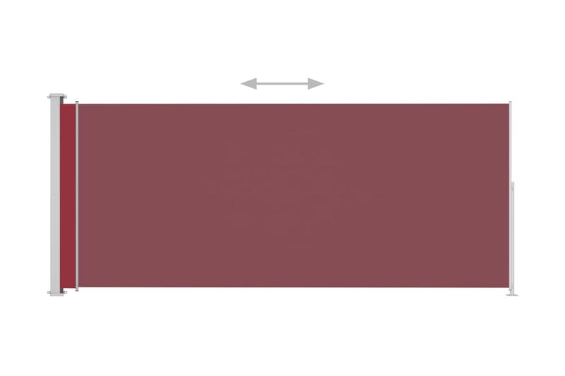 Infällbar sidomarkis 180x500 cm röd - Röd - Utemöbler - Solskydd - Markiser - Balkongmarkis